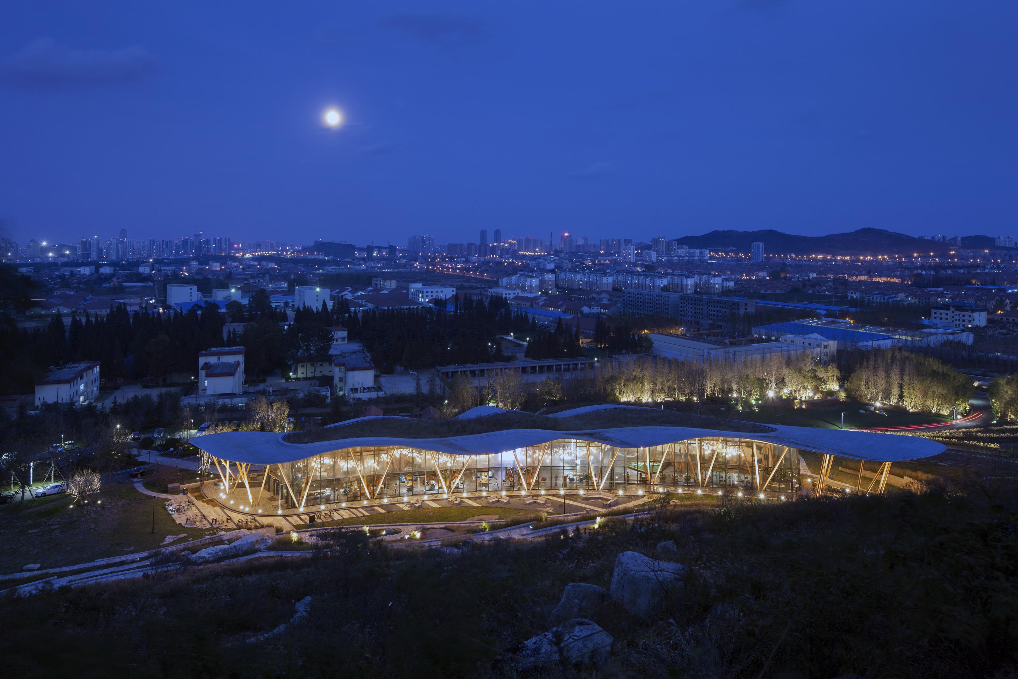 青岛珍珠山游客中心——现代建筑与传统元素的完美融合-37