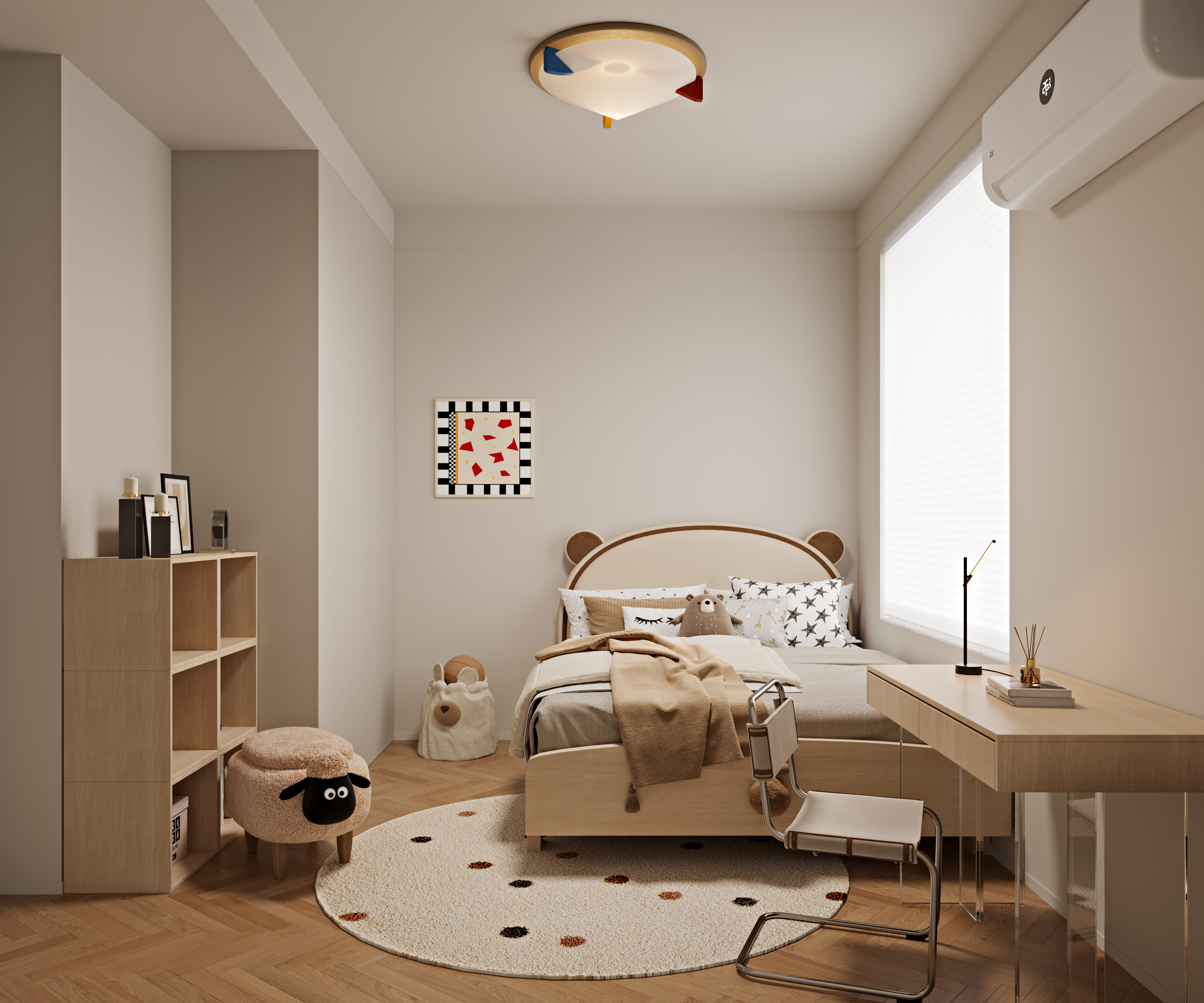 现代奶油简约风-艺米效果图-1