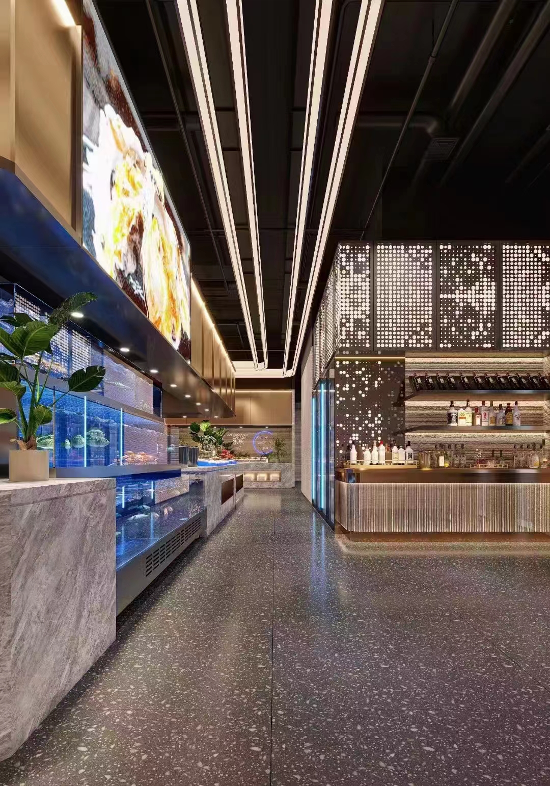 水晶感满满的海鲜餐厅 奇光幻化星辰里 灿烂波澜漫潮生-5