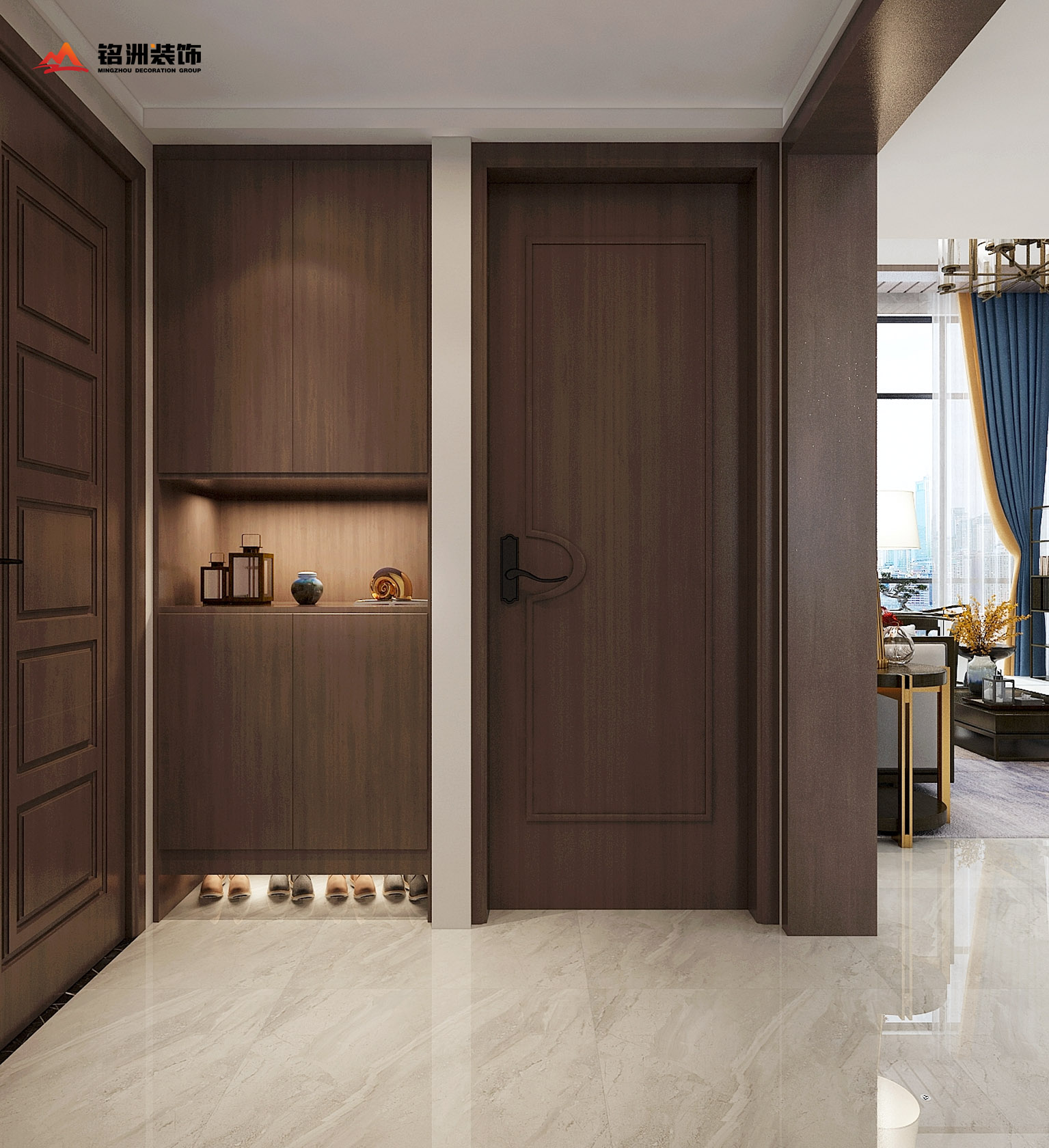 商丘建业山水湖城 252㎡顶复，东方美学的静谧表达-2