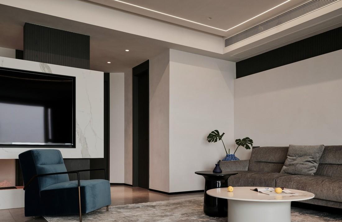 高级灰湖景房室内设计-10