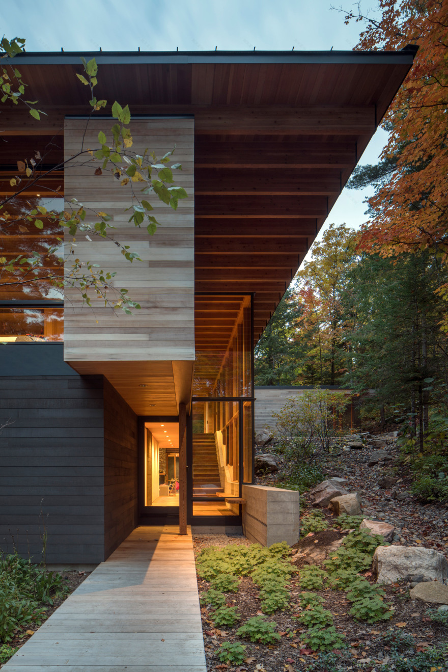 Bohlin Cywinski Jackson creates remote holiday retreat in Ontario forest-16