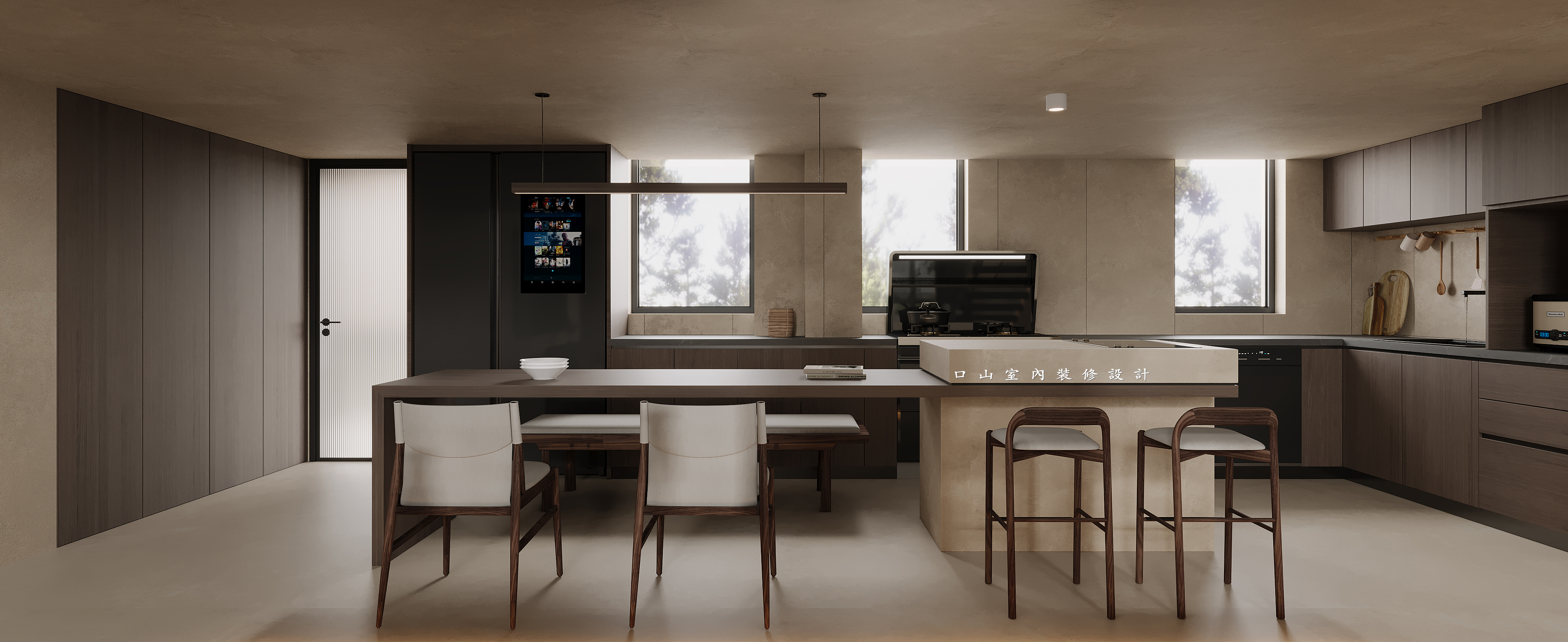 深圳口山设计：龙岗极简原木复式，有品位的业主的选择-4