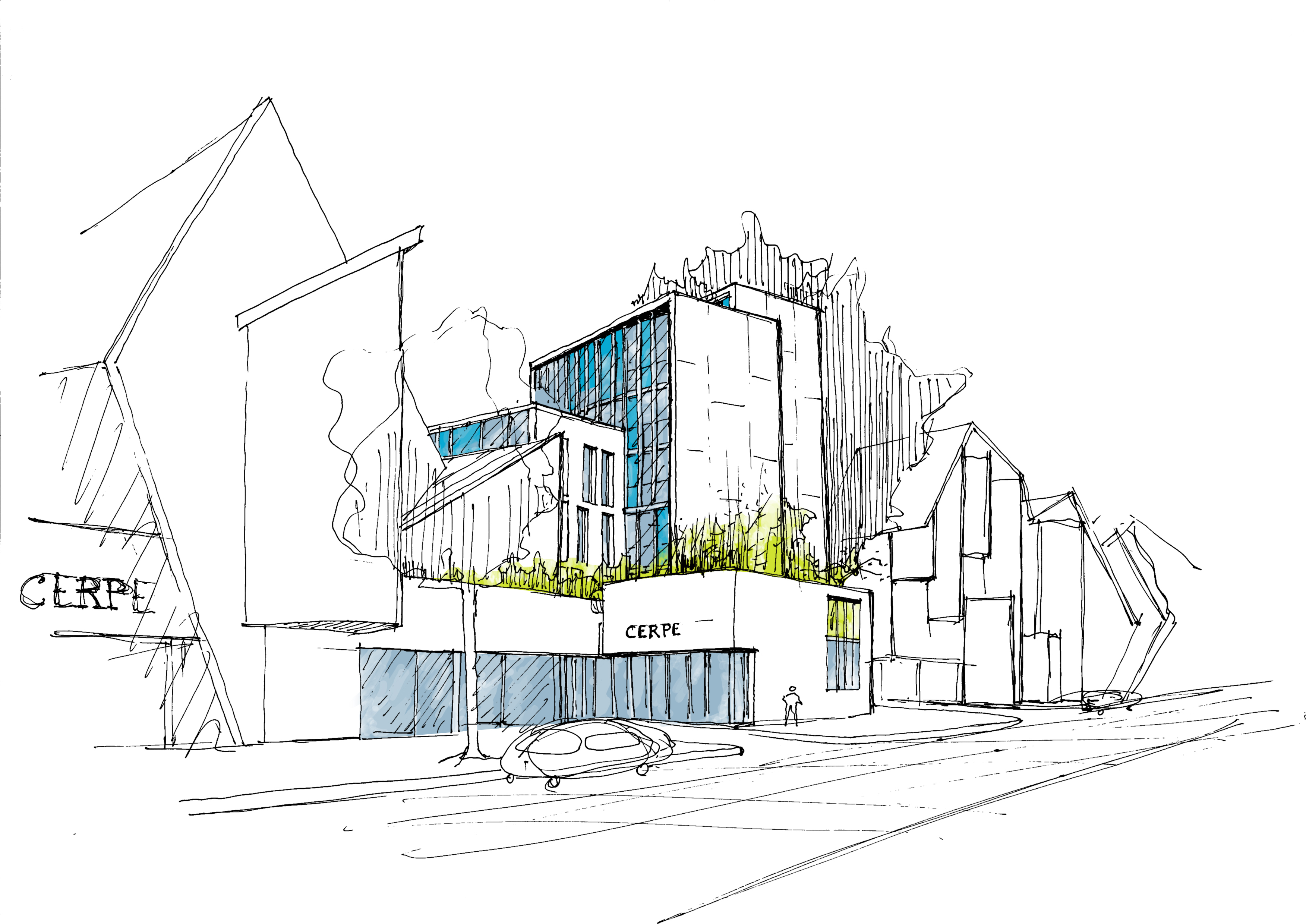 巴黎“蓝色屋顶”木结构住宅楼-36