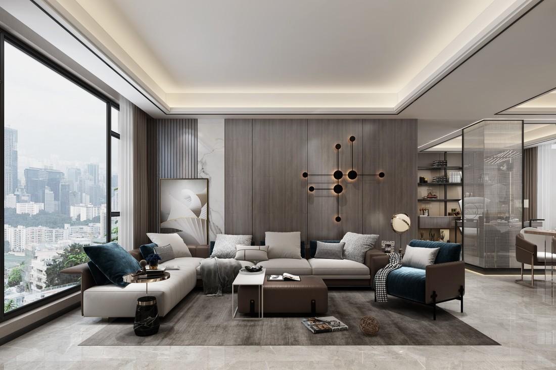 简约轻奢样板间设计-12