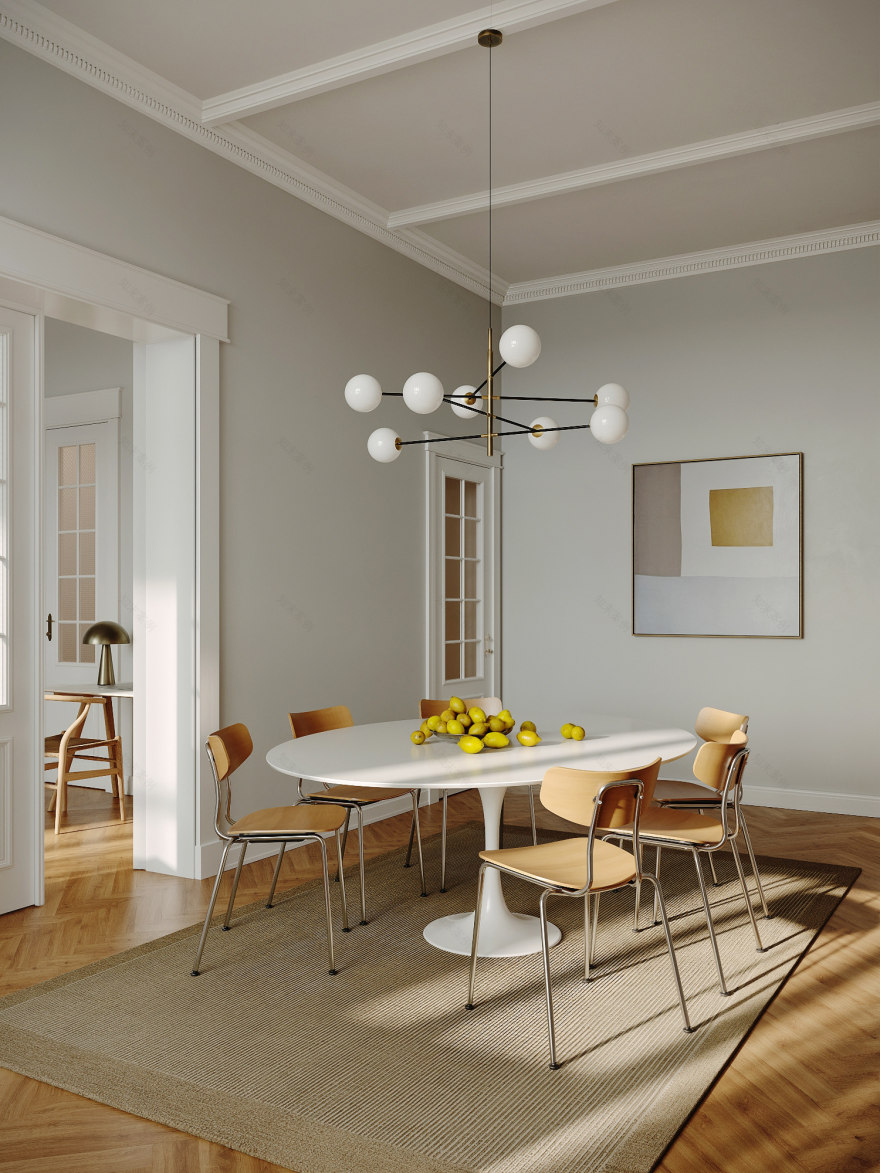 柏林公寓可视化设计(II 版本)丨德国柏林丨Mosolova Valeria-13