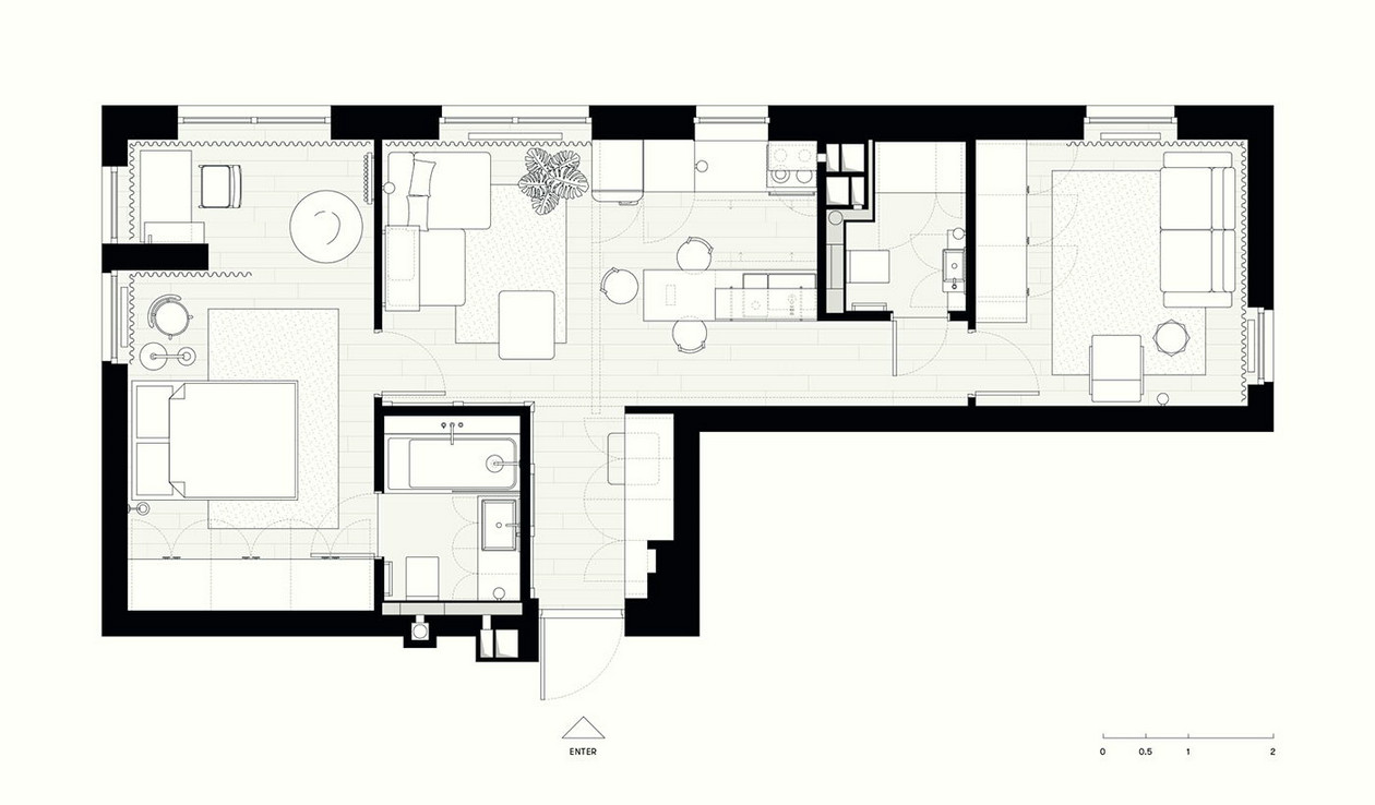 乌克兰基辅 55㎡小空间公寓设计-0