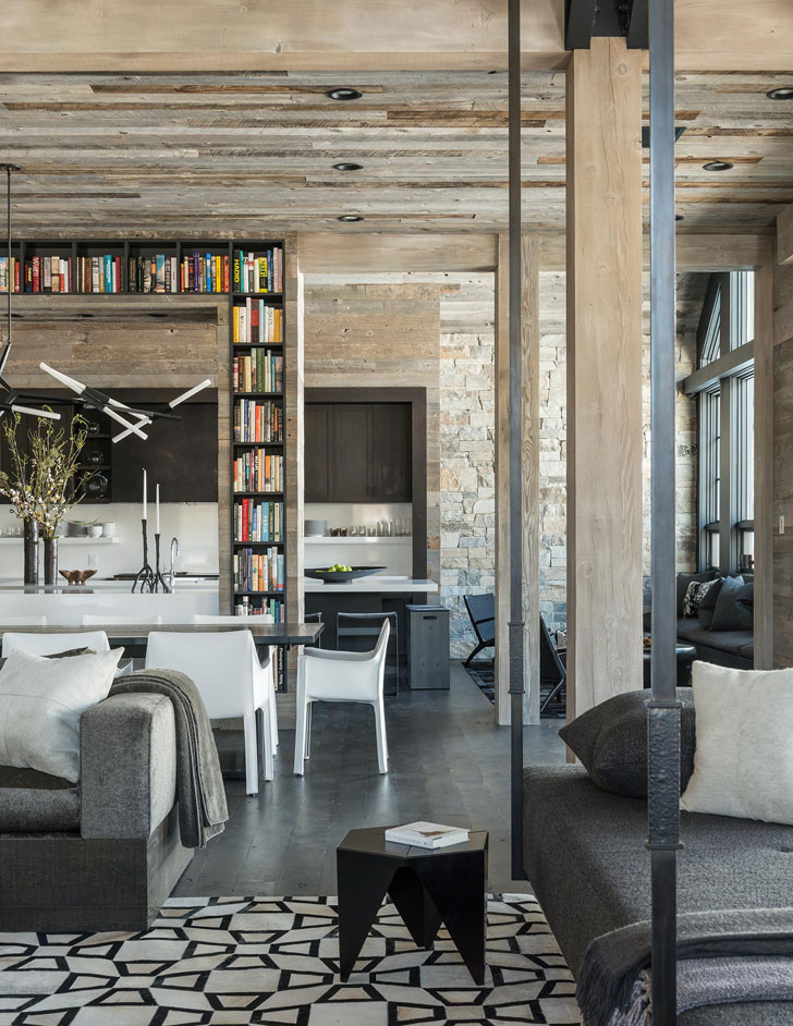 美国蒙大拿州惊艳现代木屋-5