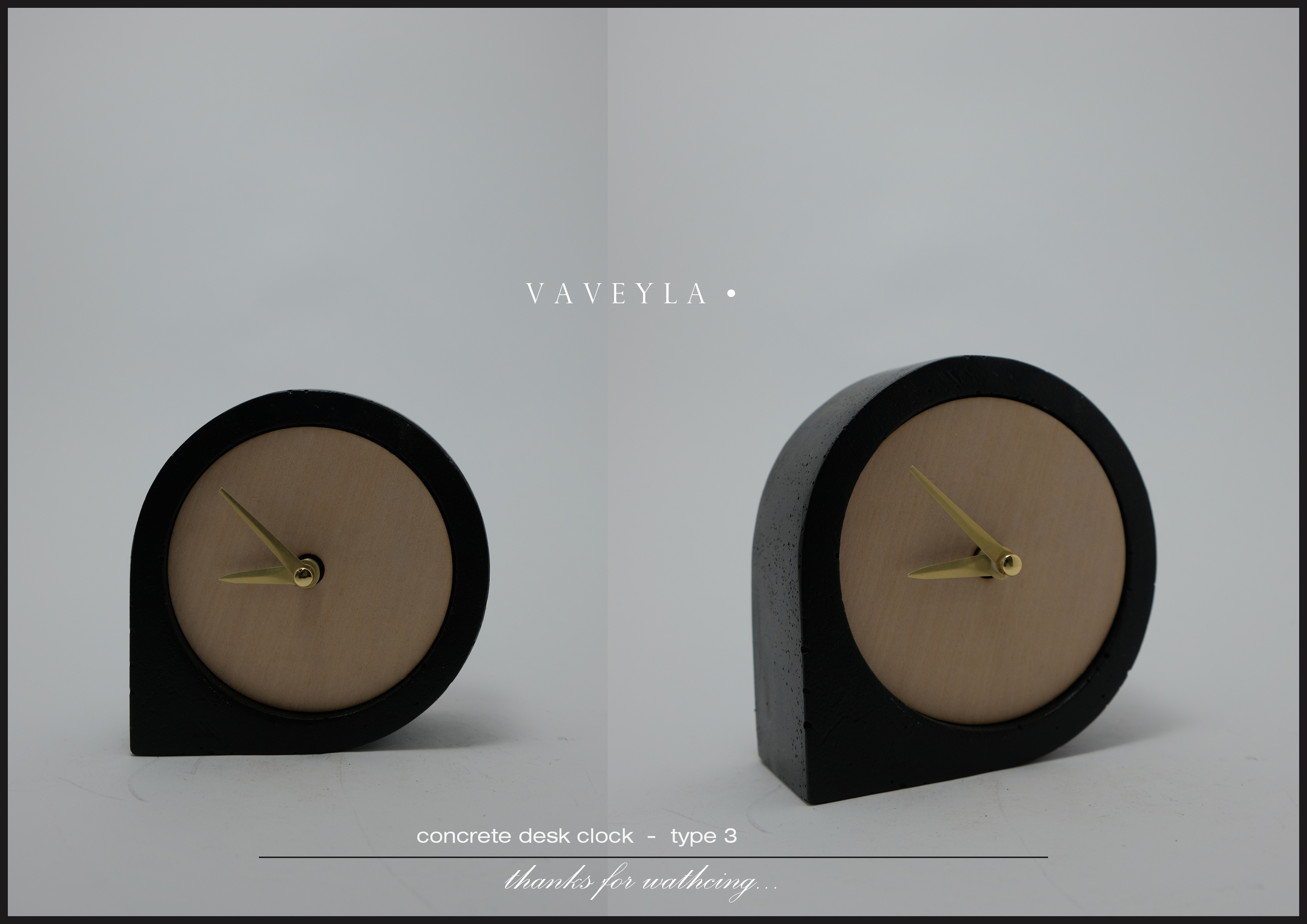 VAVEYLA | concrete desk clock | beton masa saati-6