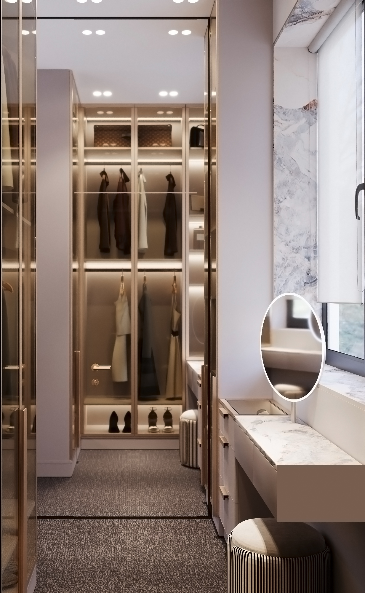 Neoclassical master bedroom-7