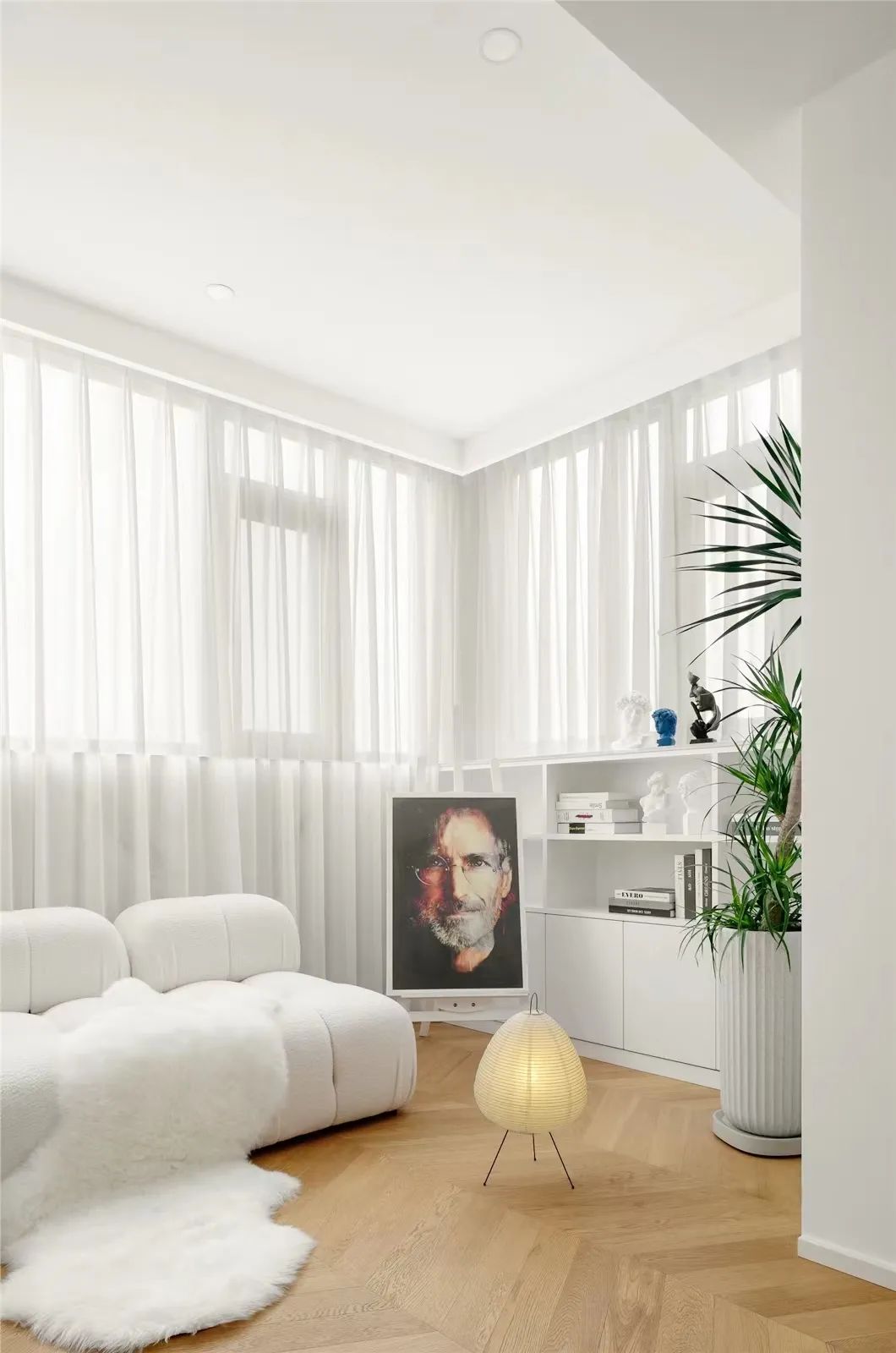 纯白++木色,打造舒适惬意的顶楼复式丨中国南京丨山舍建筑设计-12