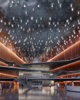 BIG reveals Nashville performing arts centre wrapped in aluminium pipes