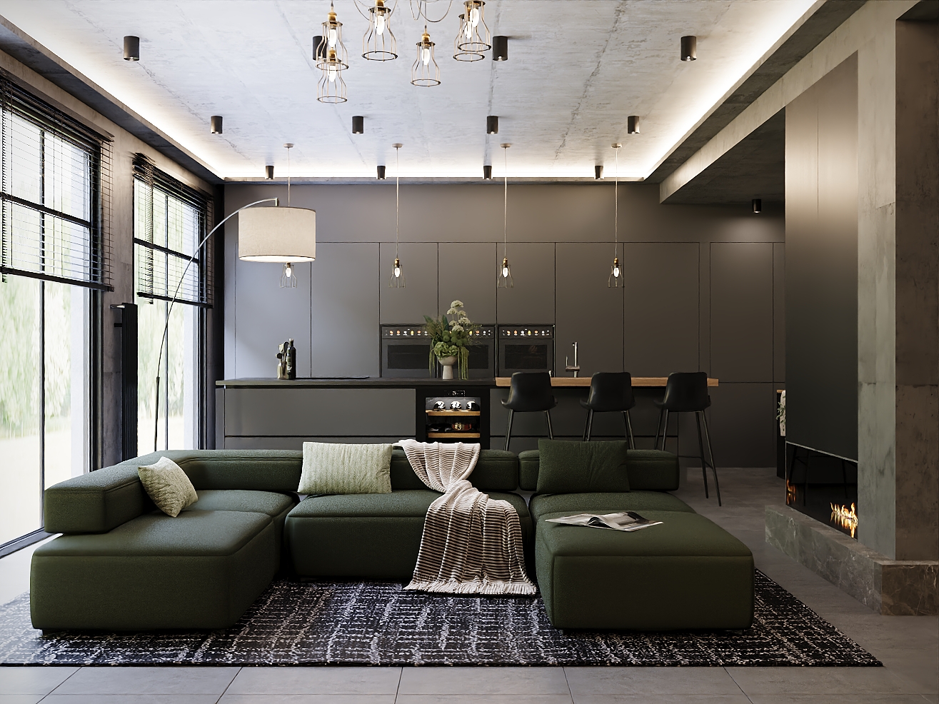 Квартира в стиле лофт-10