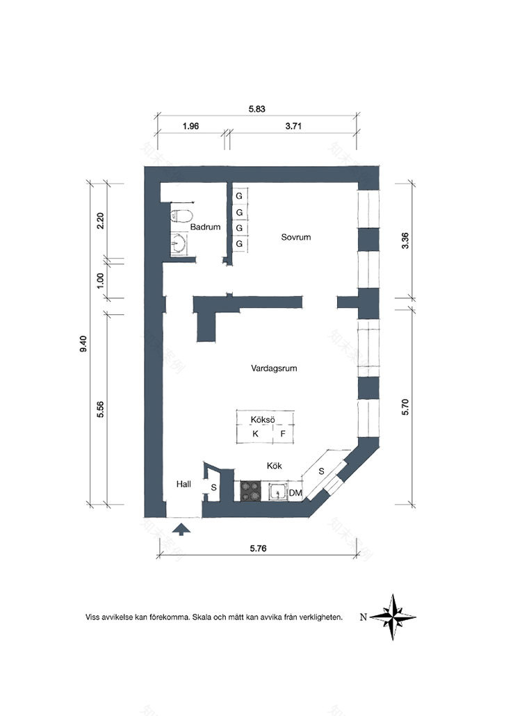 瑞典 53 平米白色温馨小公寓-23