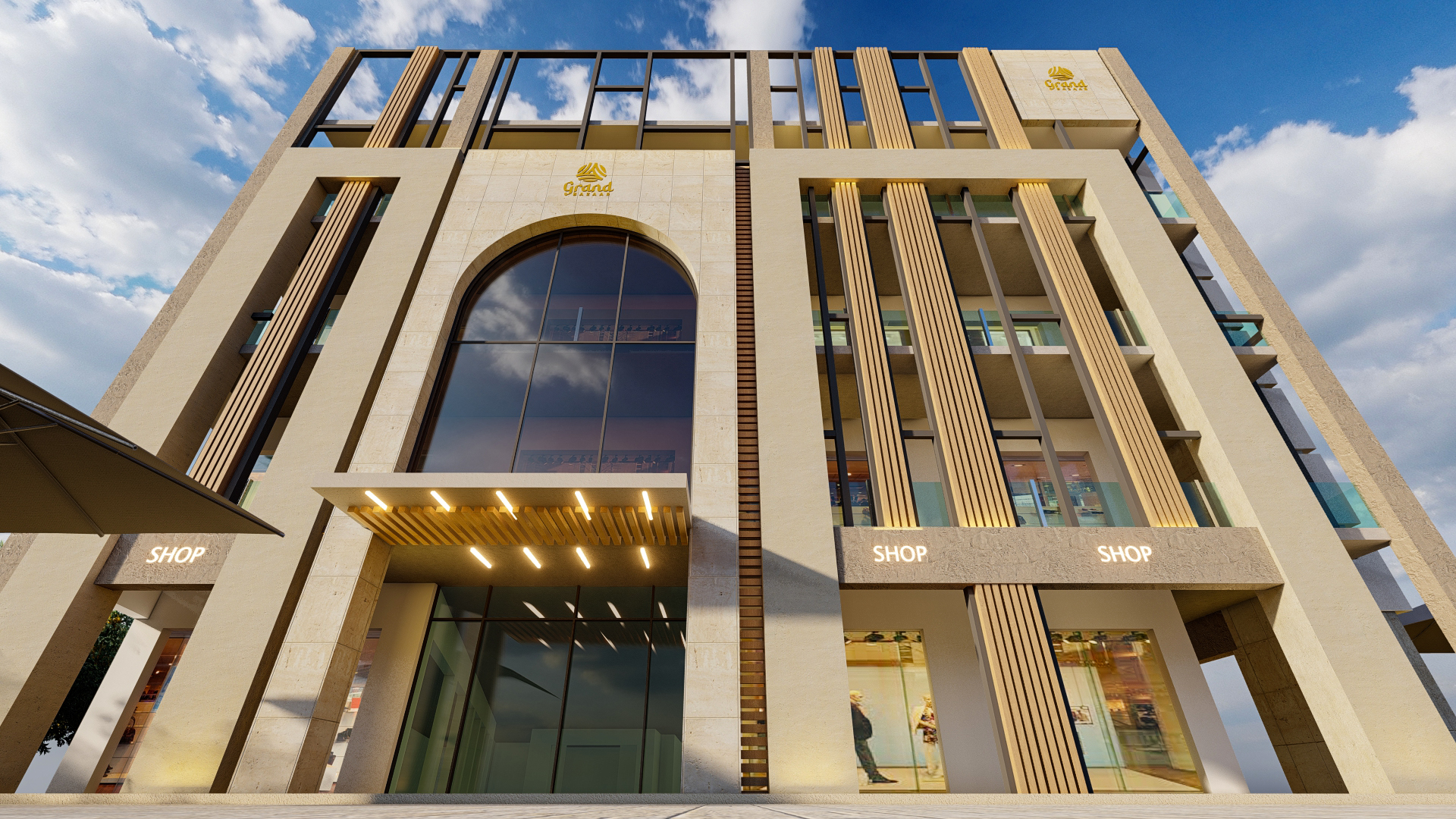 Design Architectural Elevation for shopping mall-11