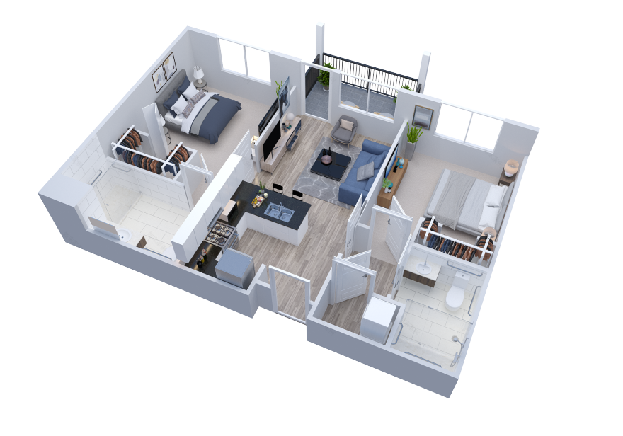 三维楼层平面渲染服务丨The 2D3D Floor Plan Company-17