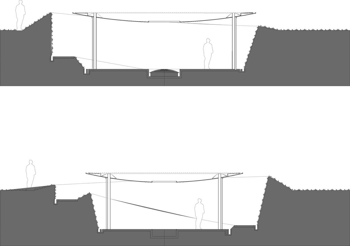 无宗教的私人礼拜堂,半地下的冥想空间丨墨西哥丨BNKR-22