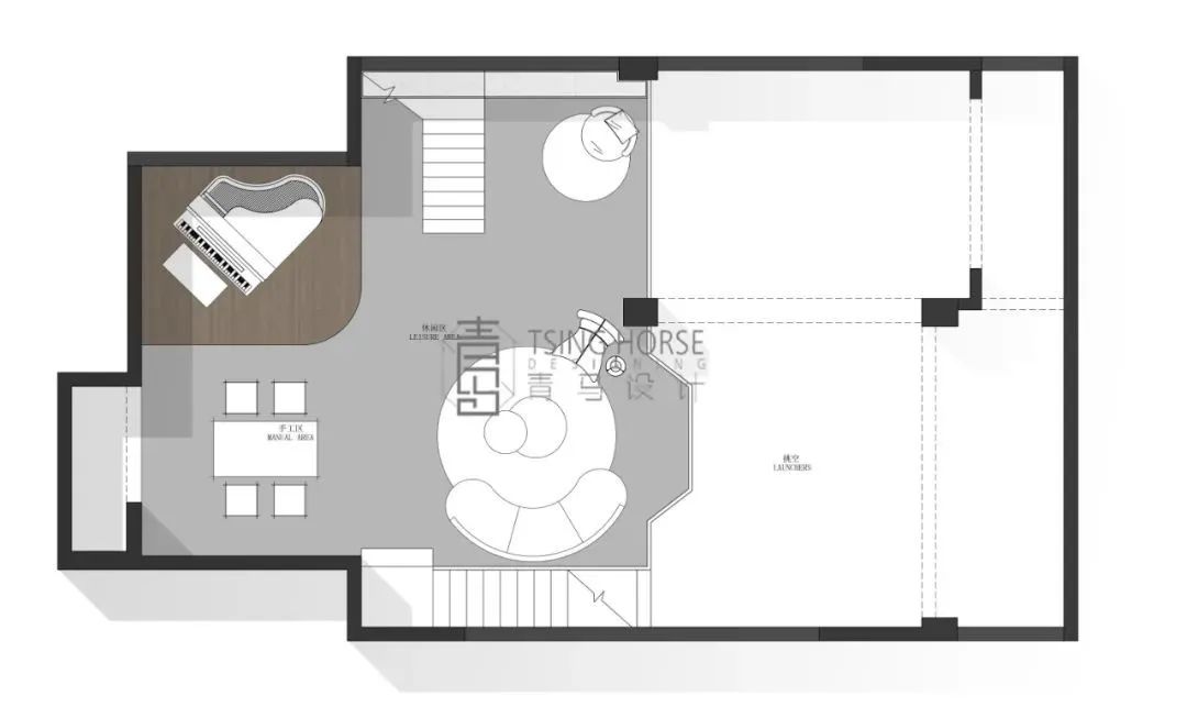 御河上院轻奢格调 | 王清玉 400㎡联排下叠设计-71