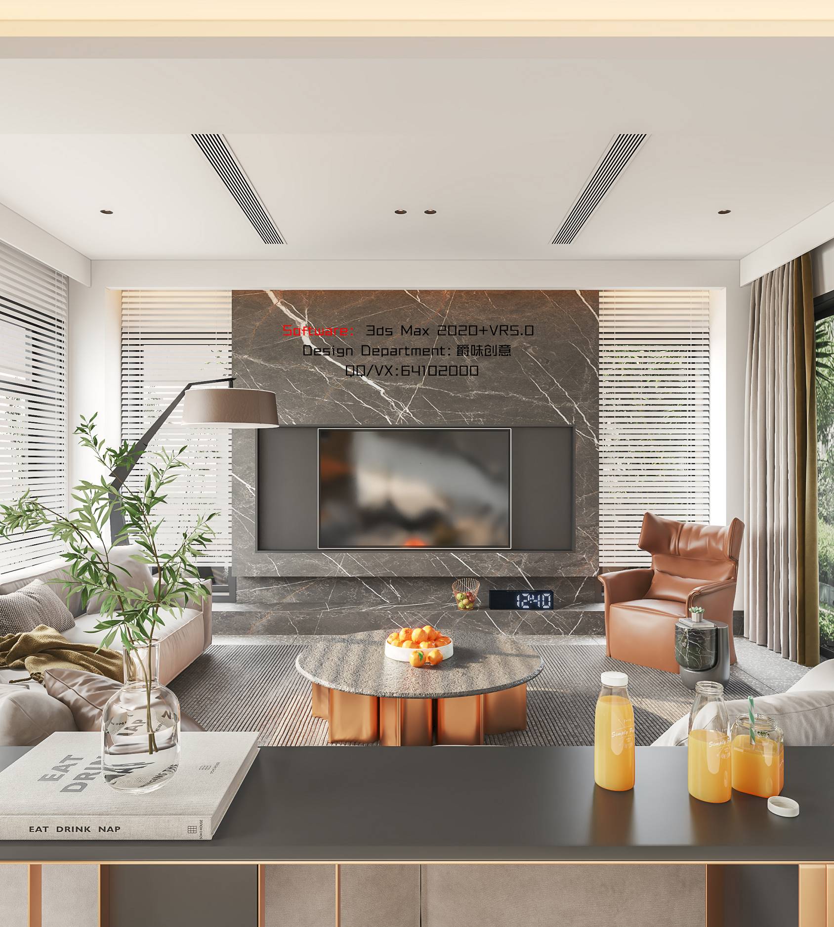 现代都市家居的 3D 视觉盛宴-2