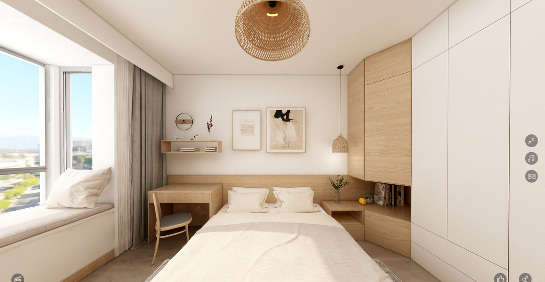 88m²简约原木风，最简单质朴的美-3