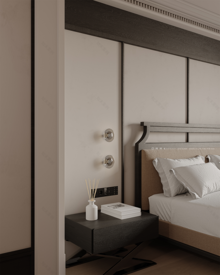 得间设计丨精装改法式婚房,将时光浸润在260㎡的质感新居里-174