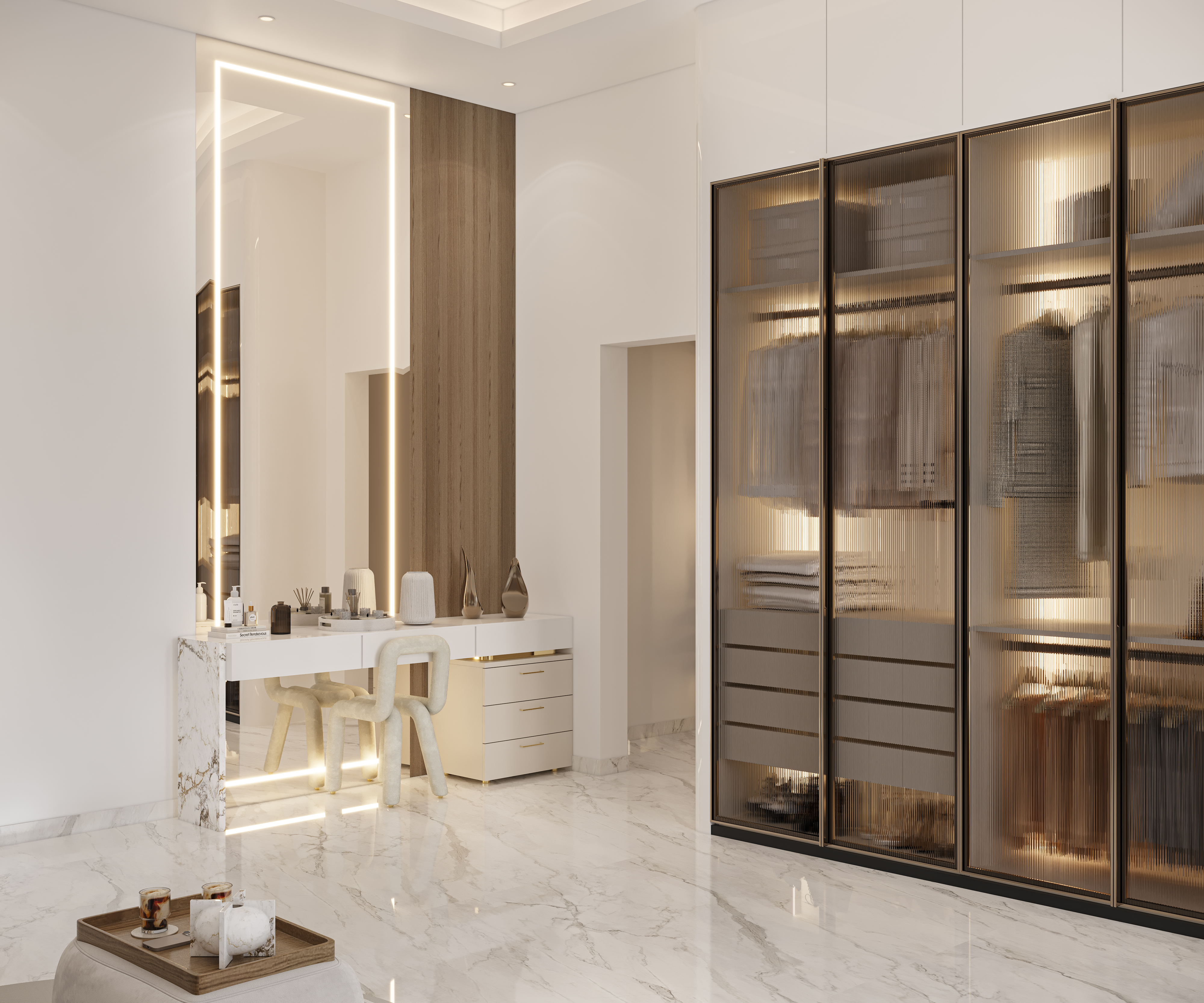 Master Bedroom Tv Unit And Wardrobe-5