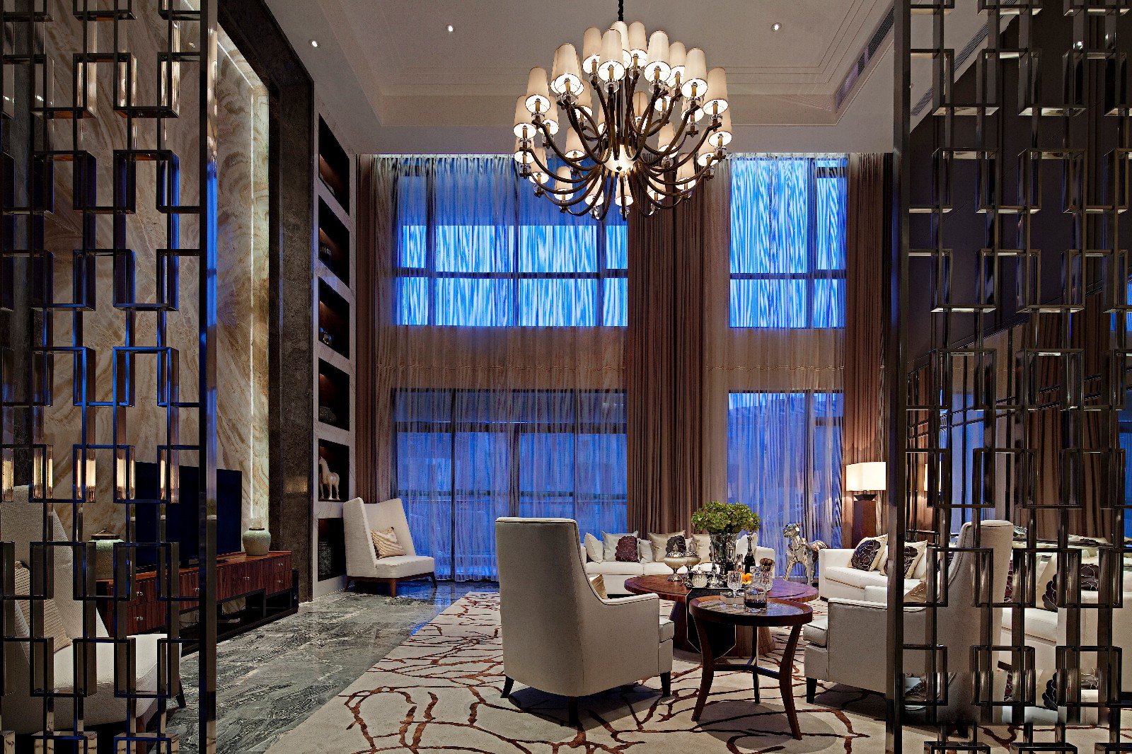 广州星河湾奢华新中式别墅设计作品-5