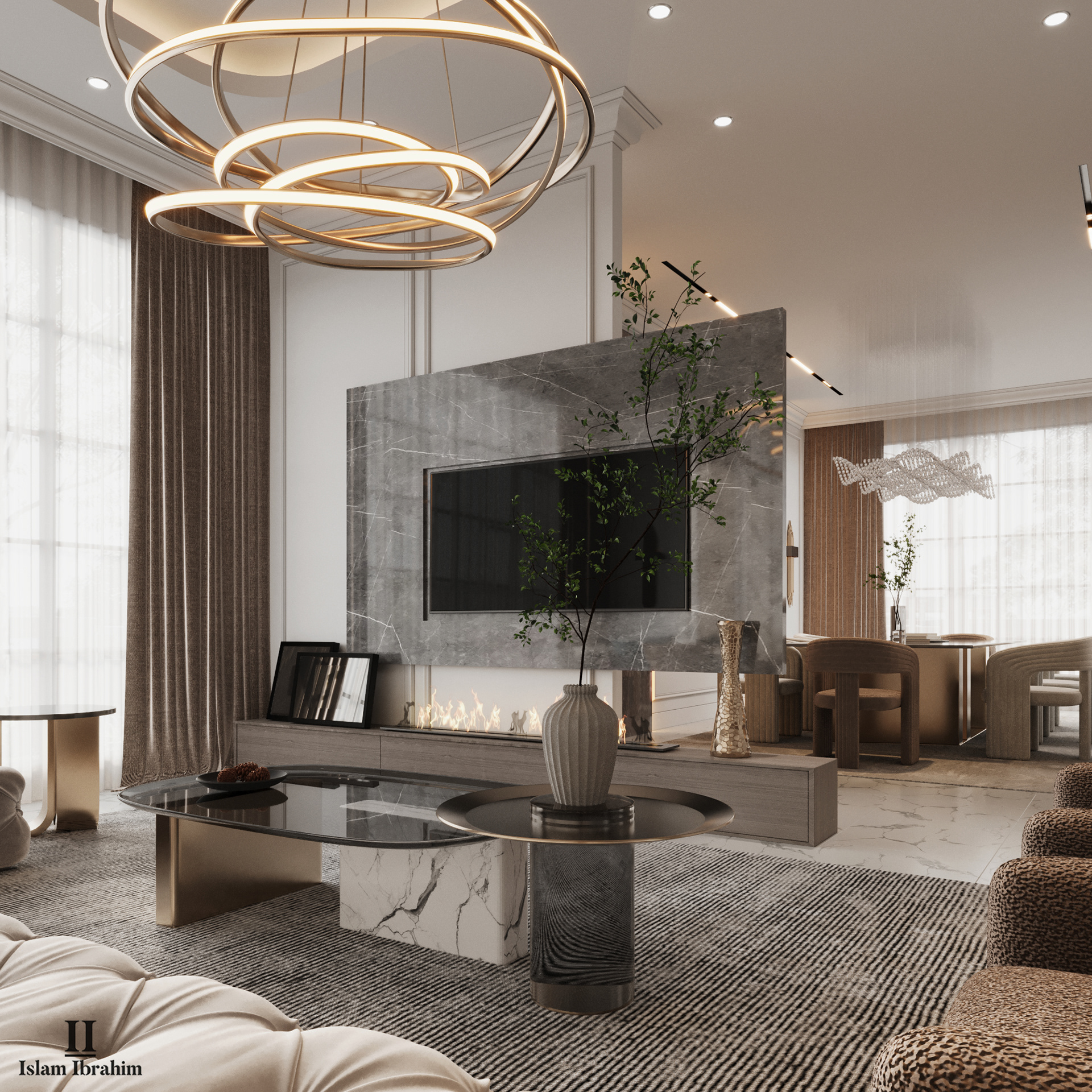 餐饮与起居区丨阿联酋丨ISLAM IBRAHIM & MUHAMMED SALAH-3