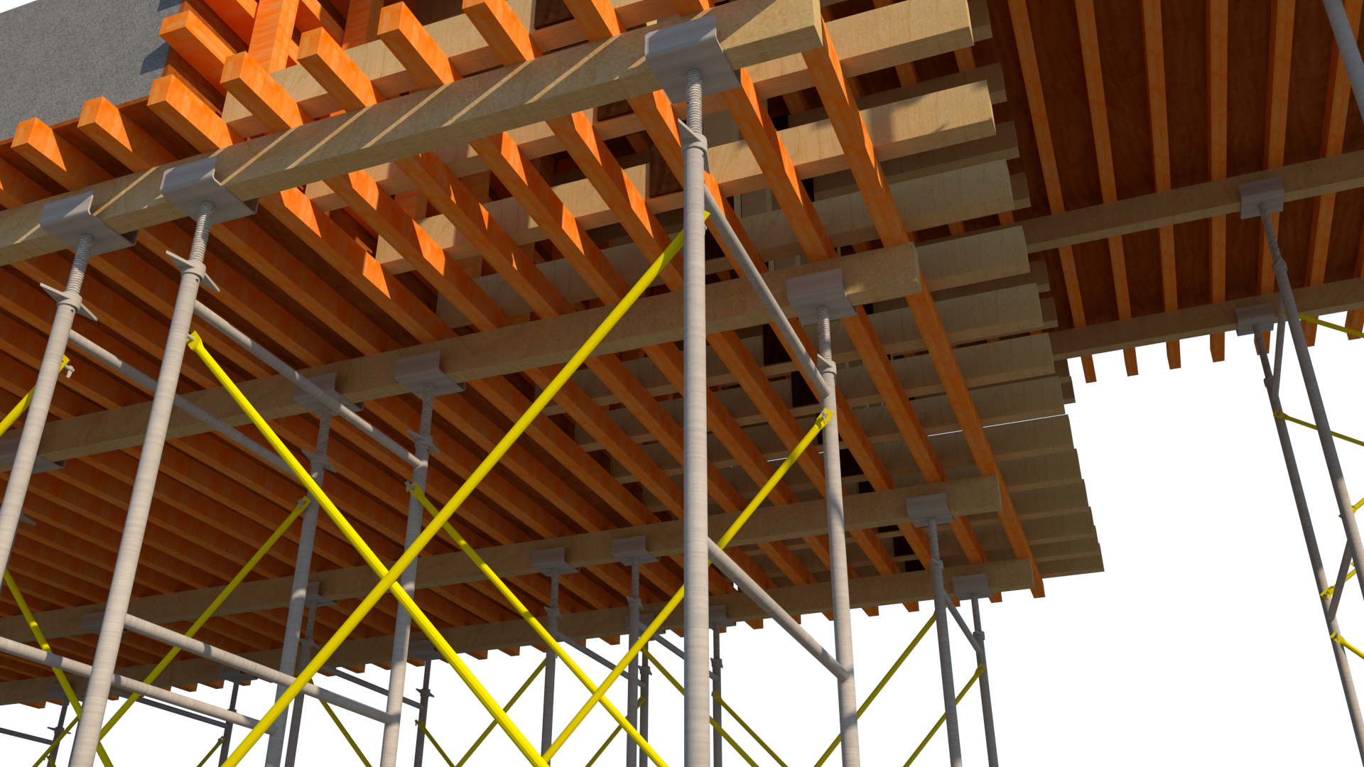 Falsework Acrow V-shore Frame and LVL Main & secondary-10