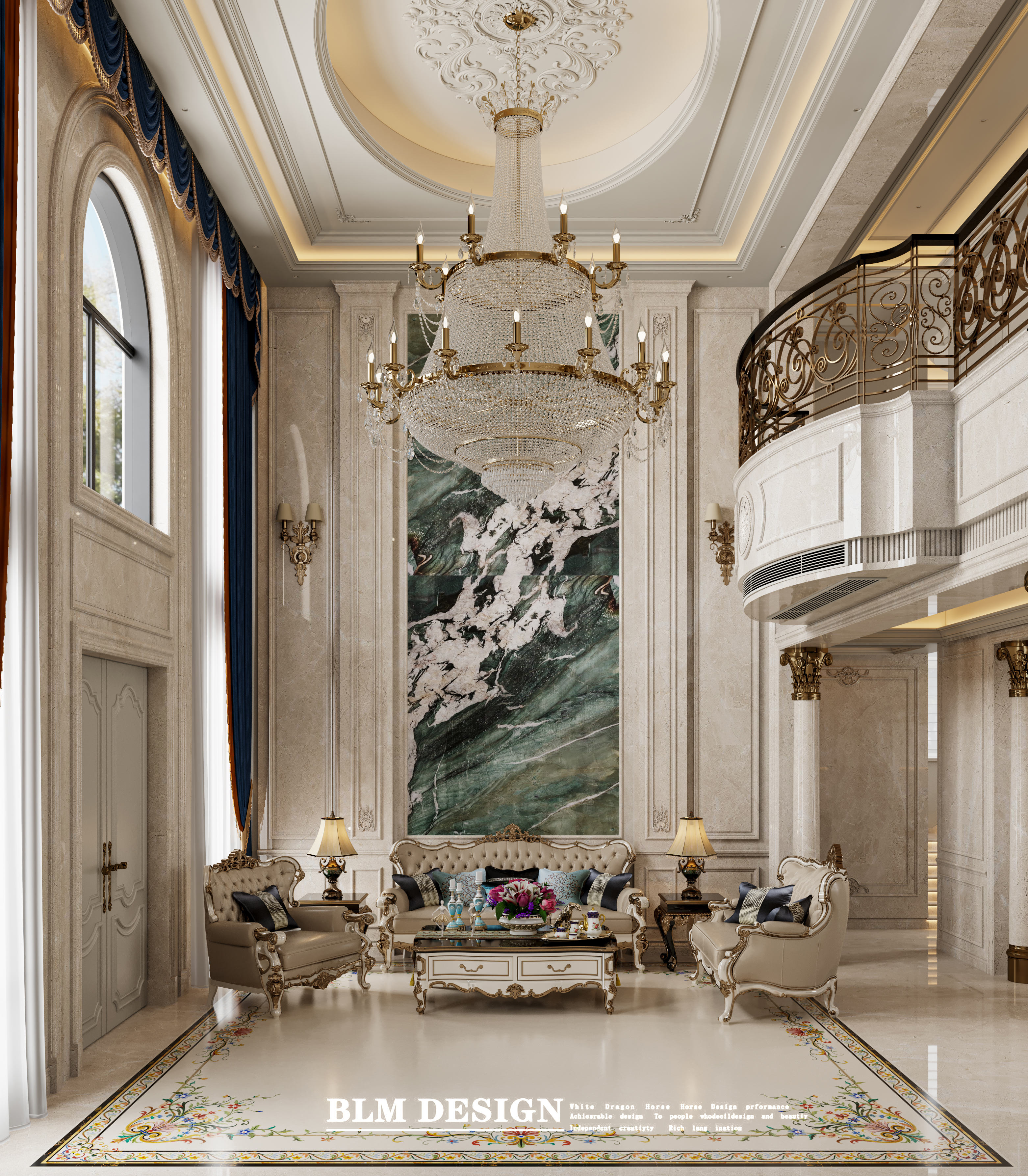 法式奢华挑空别墅-1