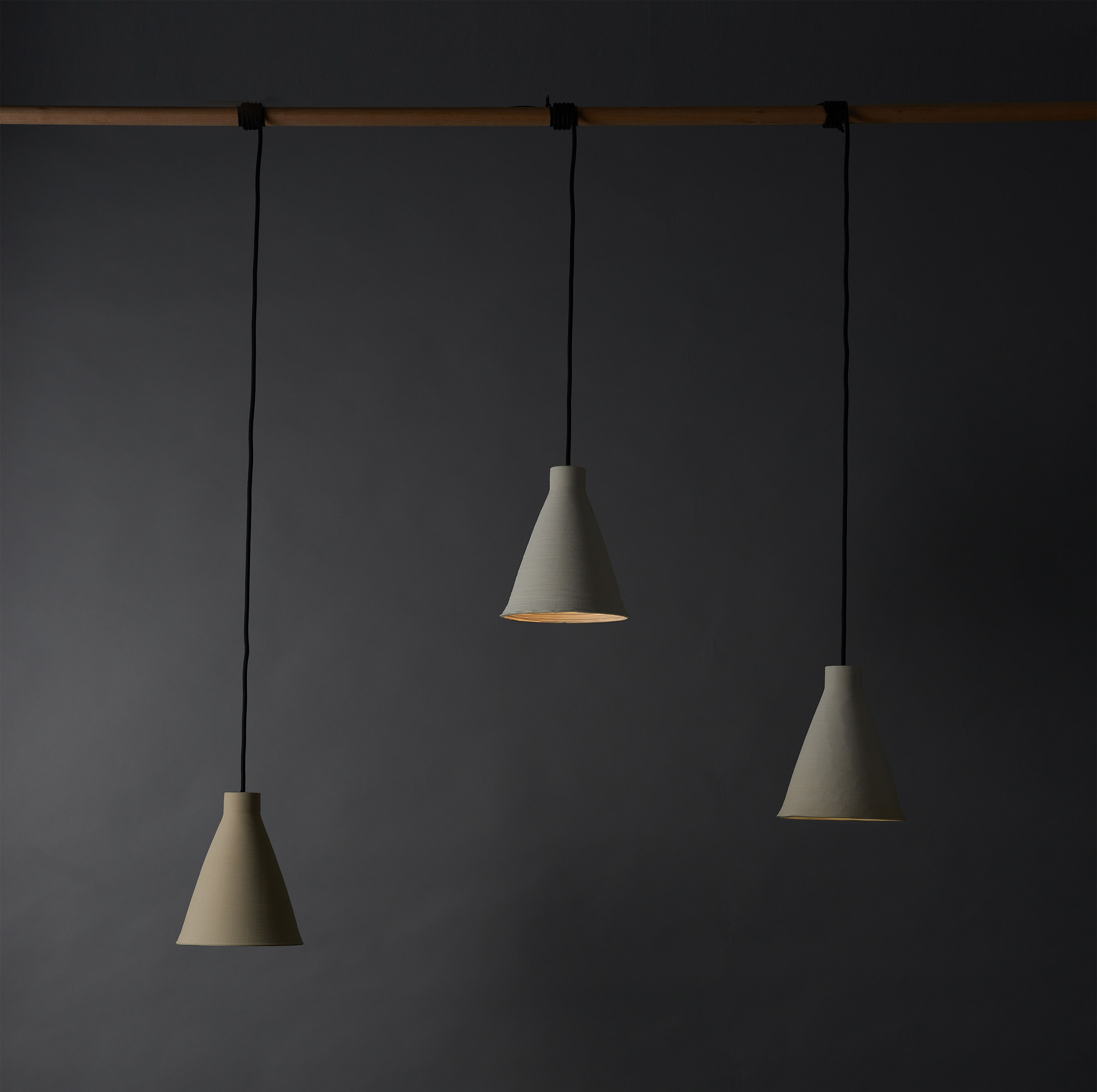 Tom Fereday's Pelo light is made from a single coil of extruded ceramic-14