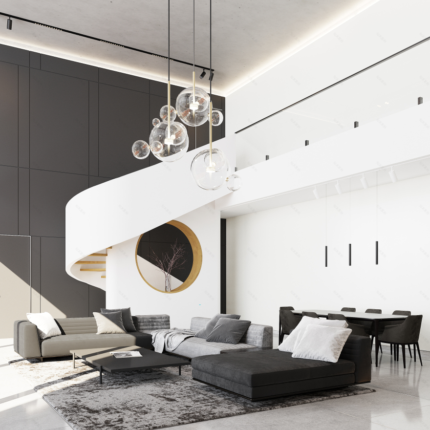 黑色版房屋室内装饰丨Golub Architects-5