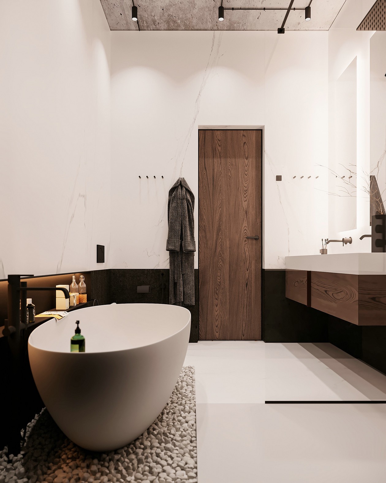 65㎡灰色系公寓设计 打造干练高级的空间-22