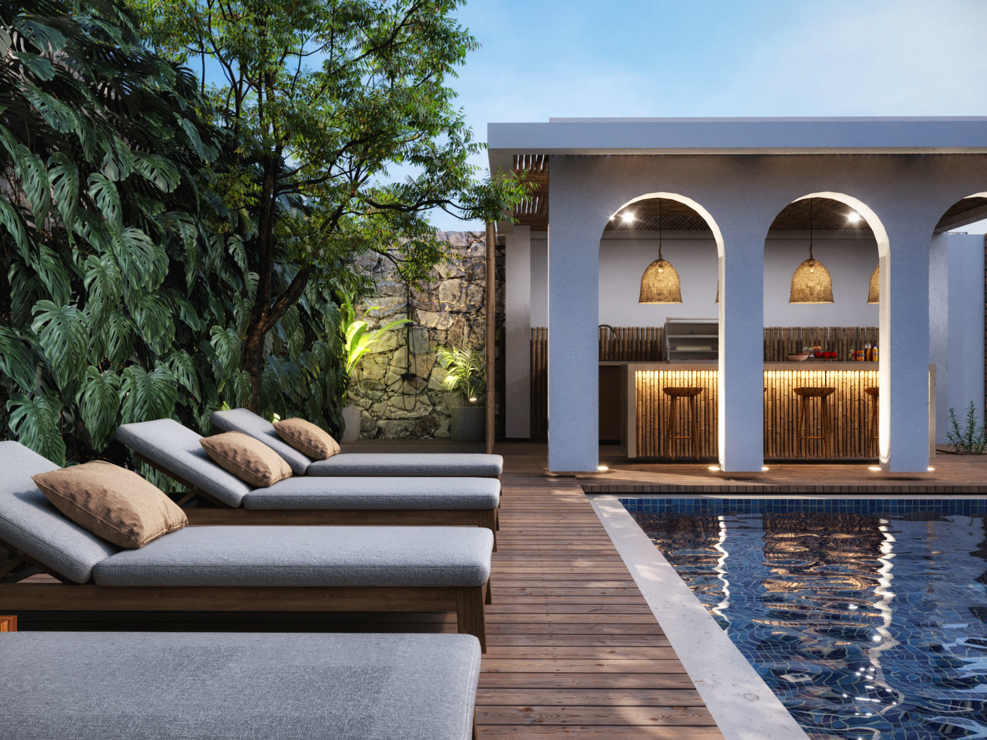 地中海景观设计丨智利圣地亚哥丨Amr Emara Designs-11