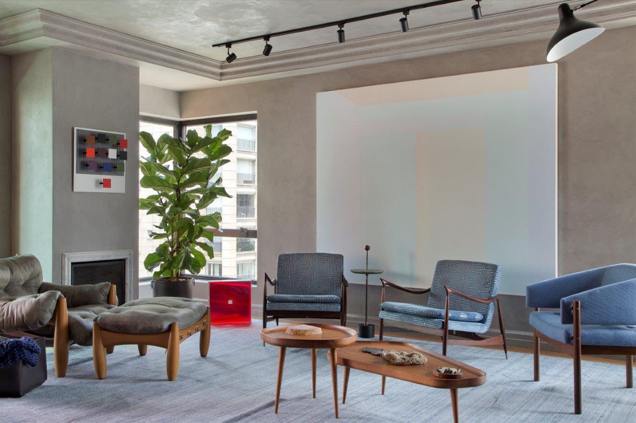 巴西 Flat 公寓 | 蓝色调的现代舒适住宅设计-3