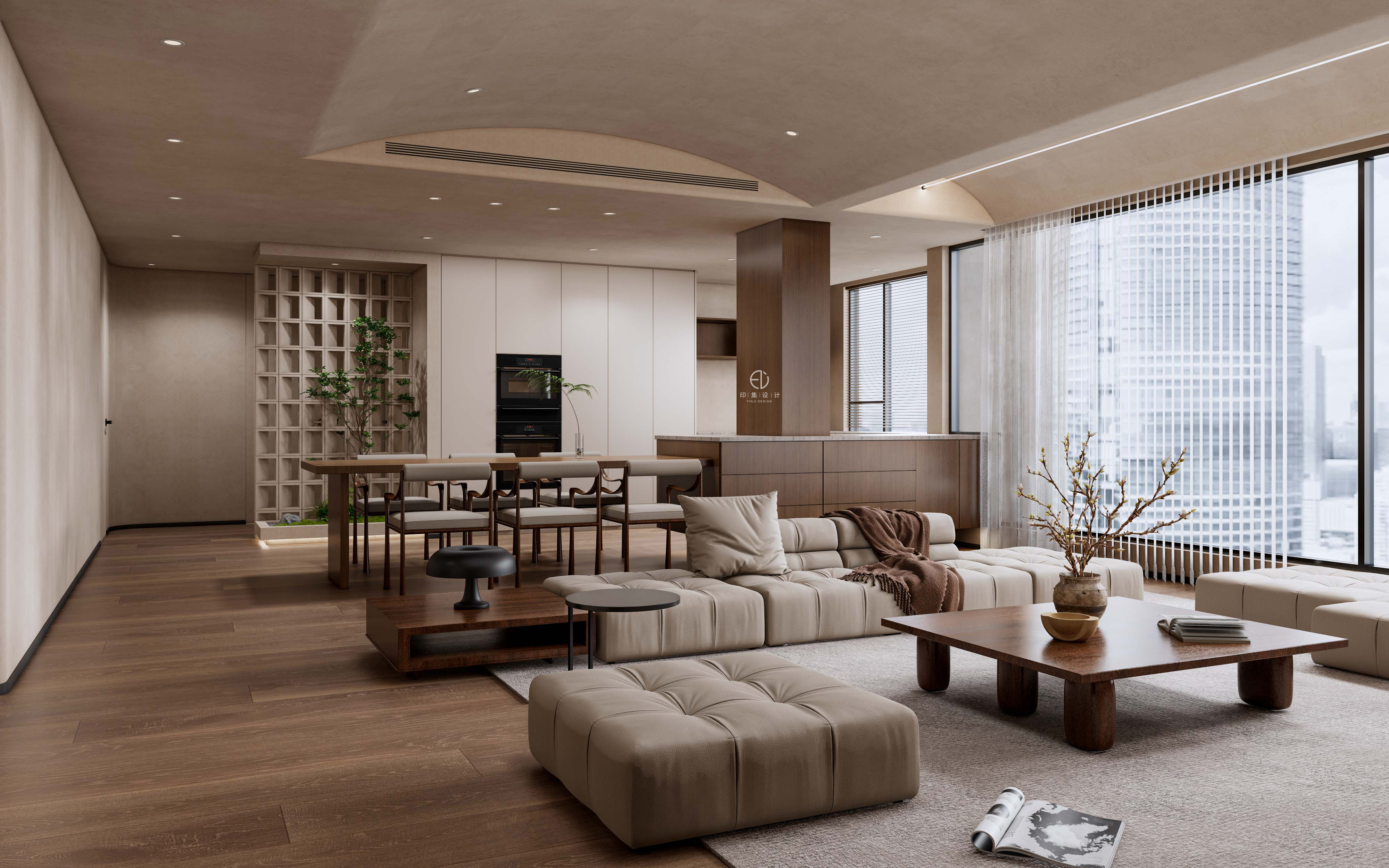 118㎡黑胡桃复古风，家的艺术氛围感-2