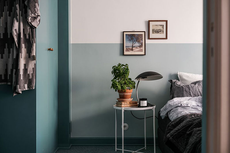 绿色调的斯堪的纳维亚公寓设计-16