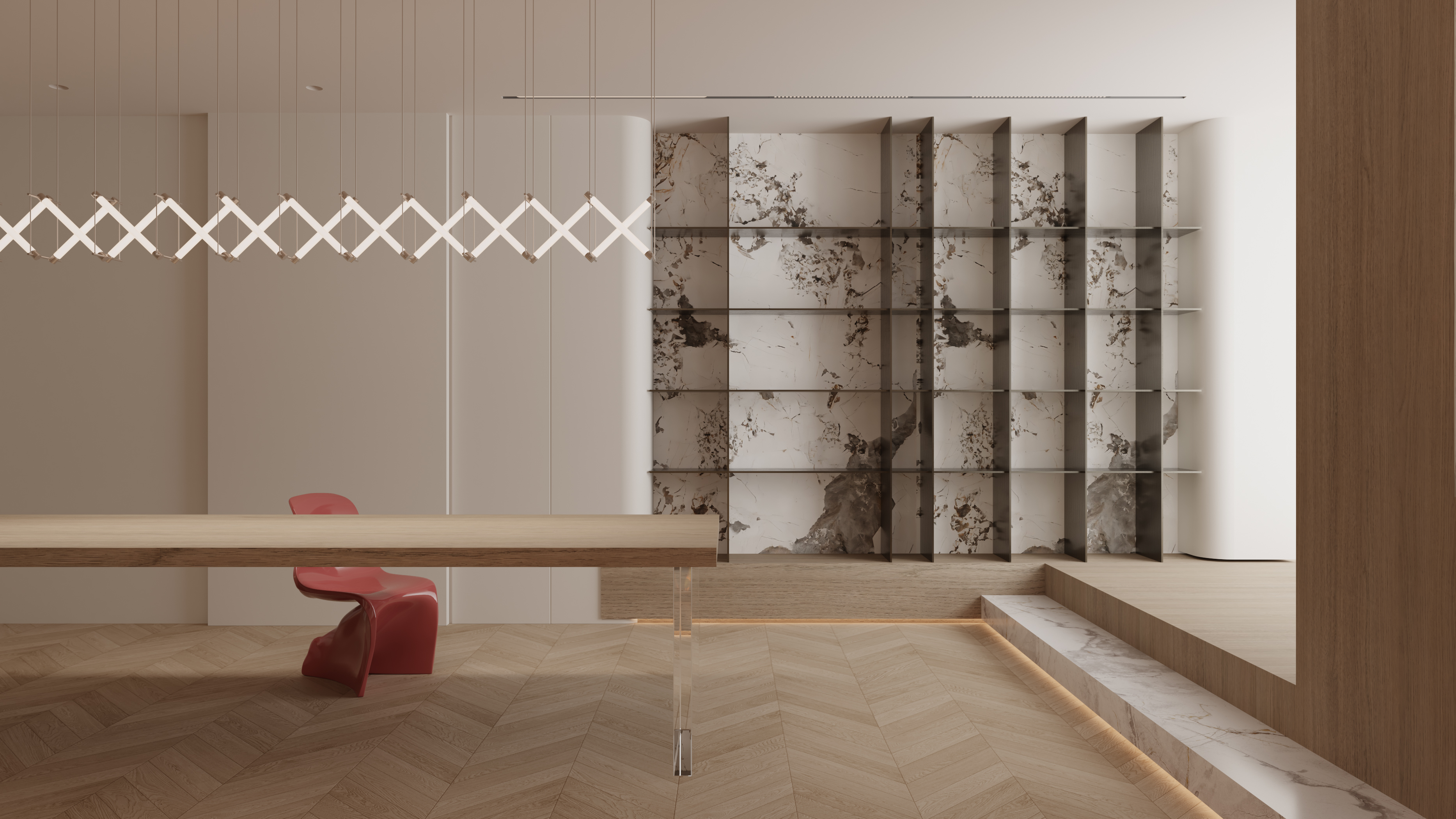 现代奶油风大平层-20