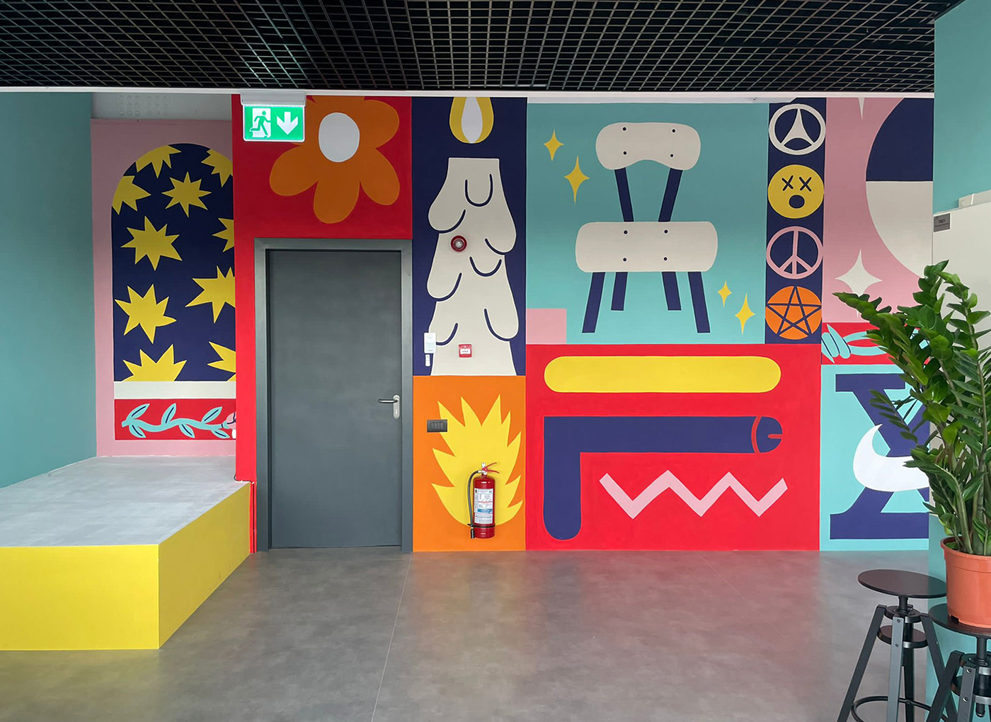 罗马尼亚 Jam Session 音乐室彩绘设计-3