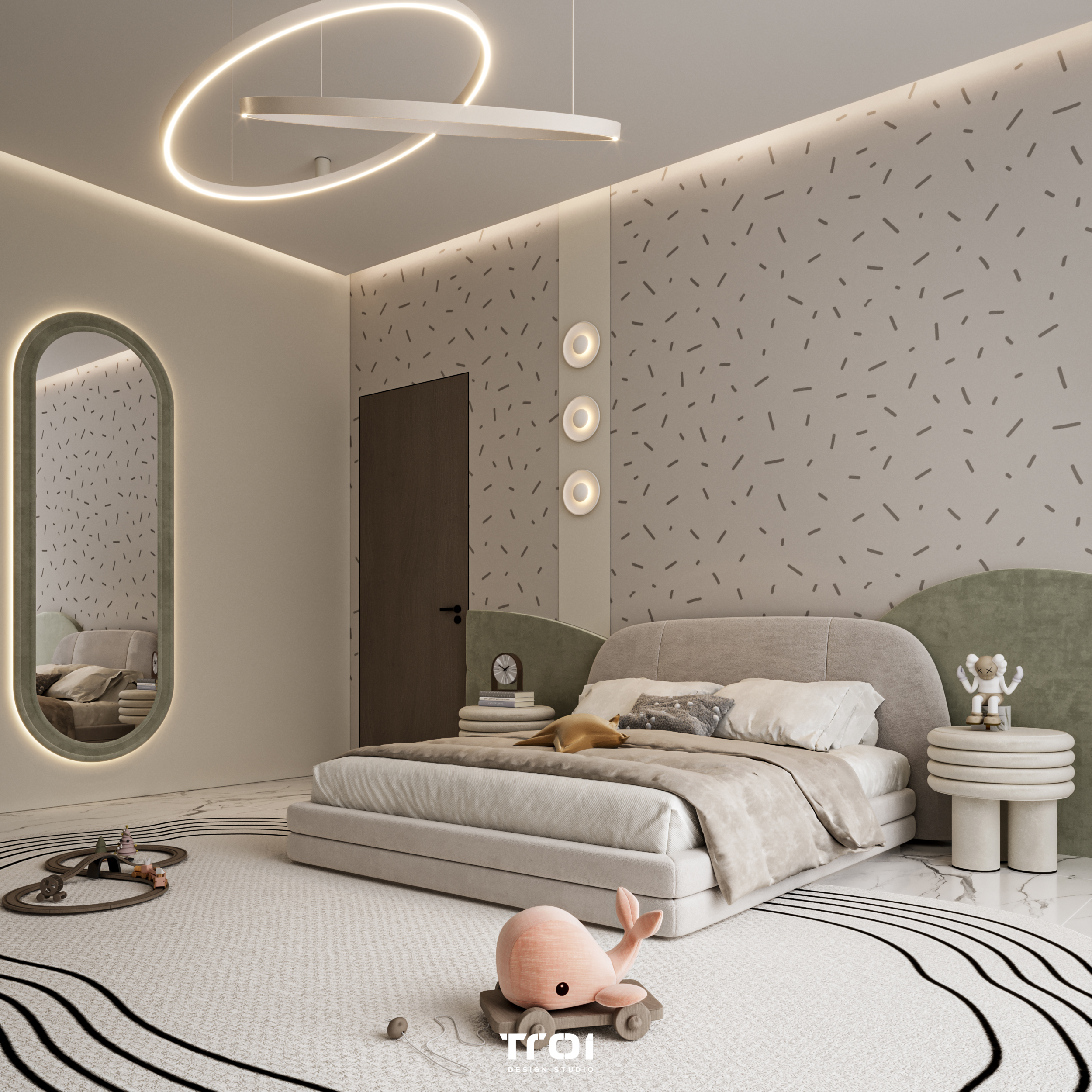 女孩卧室丨阿联酋丨Troi Design Studio-25