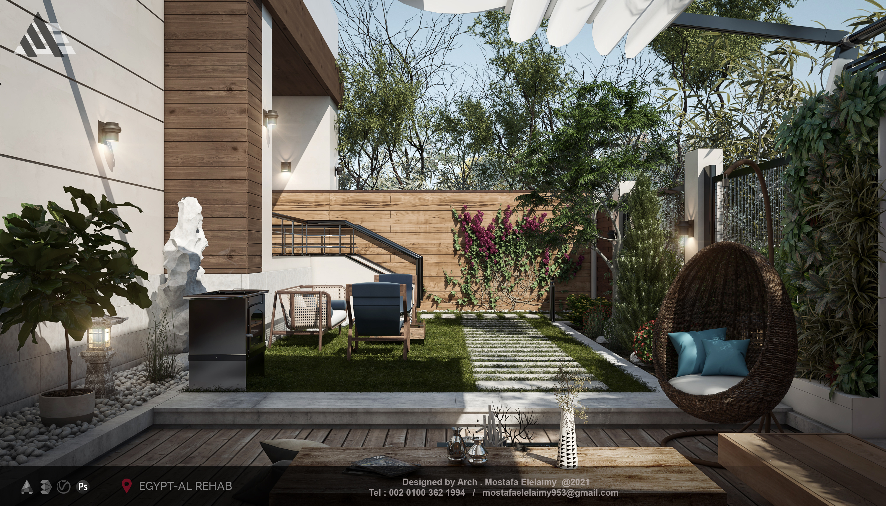 别墅花园景观丨Egypt丨Arch. MOSTAFA ELELAIMY-7