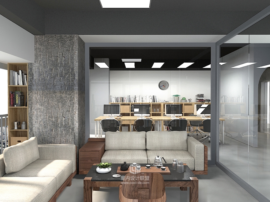（北欧装修风格＋loft装修风格）x性冷淡的办公室设计-13