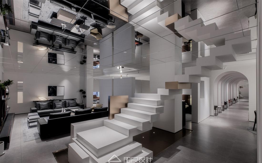 半墙设计、镜像交错,打造个性家居空间-23