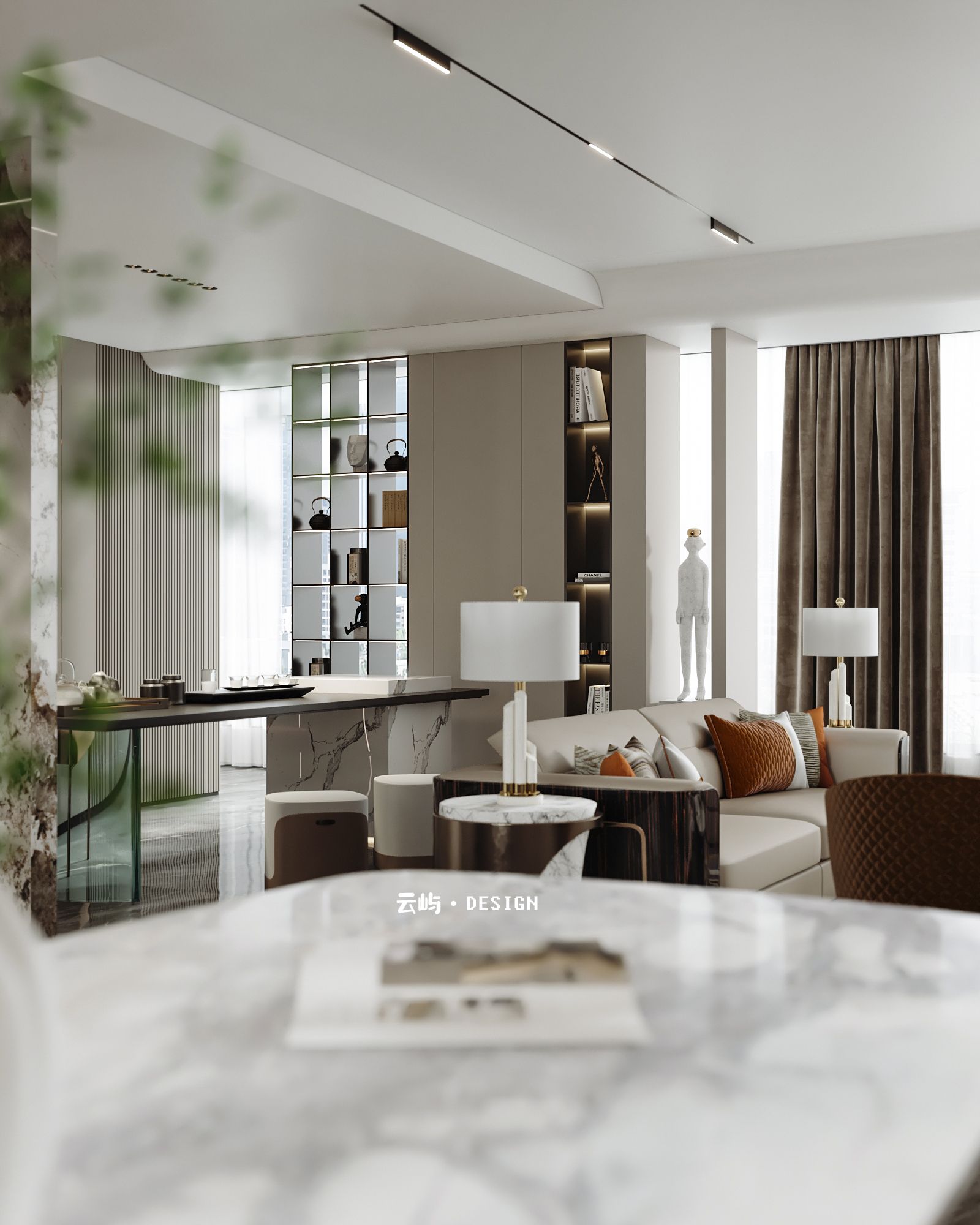 现代轻奢大平层,美式合集-5