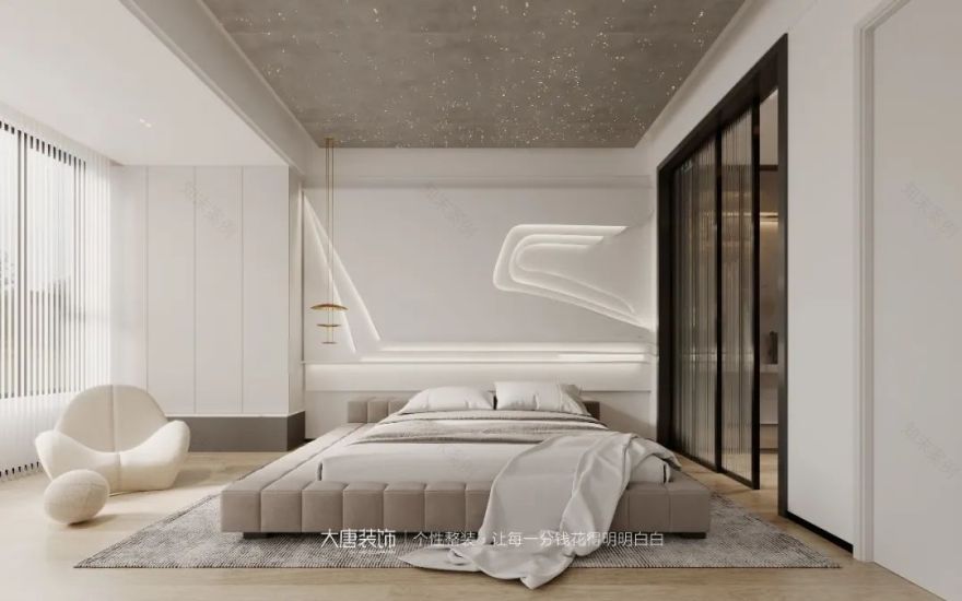 大唐设计丨美的湾150㎡叠墅,极简与艺术的双向奔赴-34