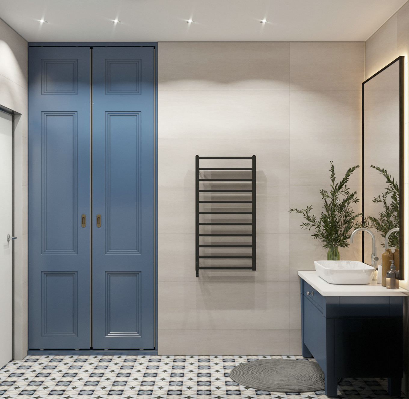 现代美学蓝灰色系空间设计-28