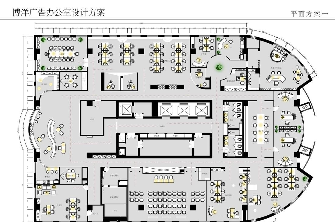 
极简现代办公空间设计方案 -4