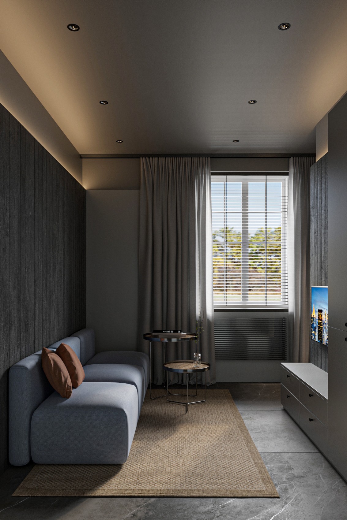 深色系小空间公寓设计-17