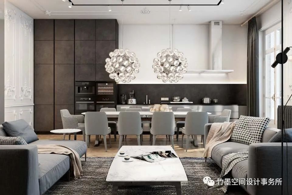 优雅轻奢的私宅设计丨竹墨空间设计事务所-4
