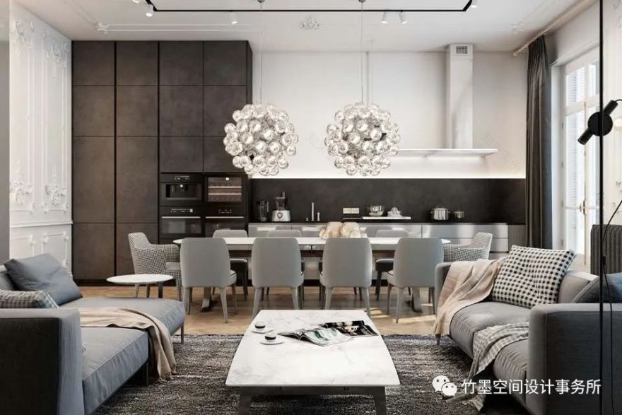 优雅轻奢的私宅设计丨竹墨空间设计事务所-4